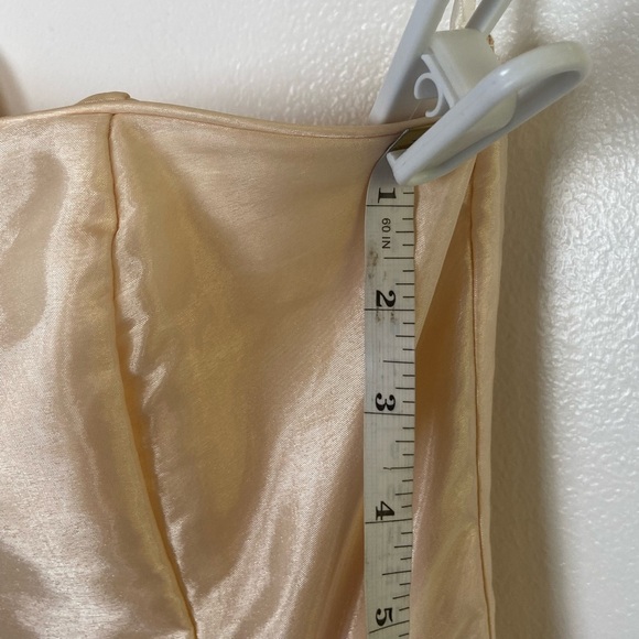 Scott Mc Clintock Y2K Millennial 2000's Chiffon Gown Size 4 Irisdecent Yellow US - Picture 5 of 8